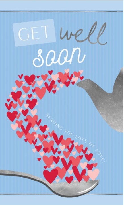 Get Well Soon Card (Blue)