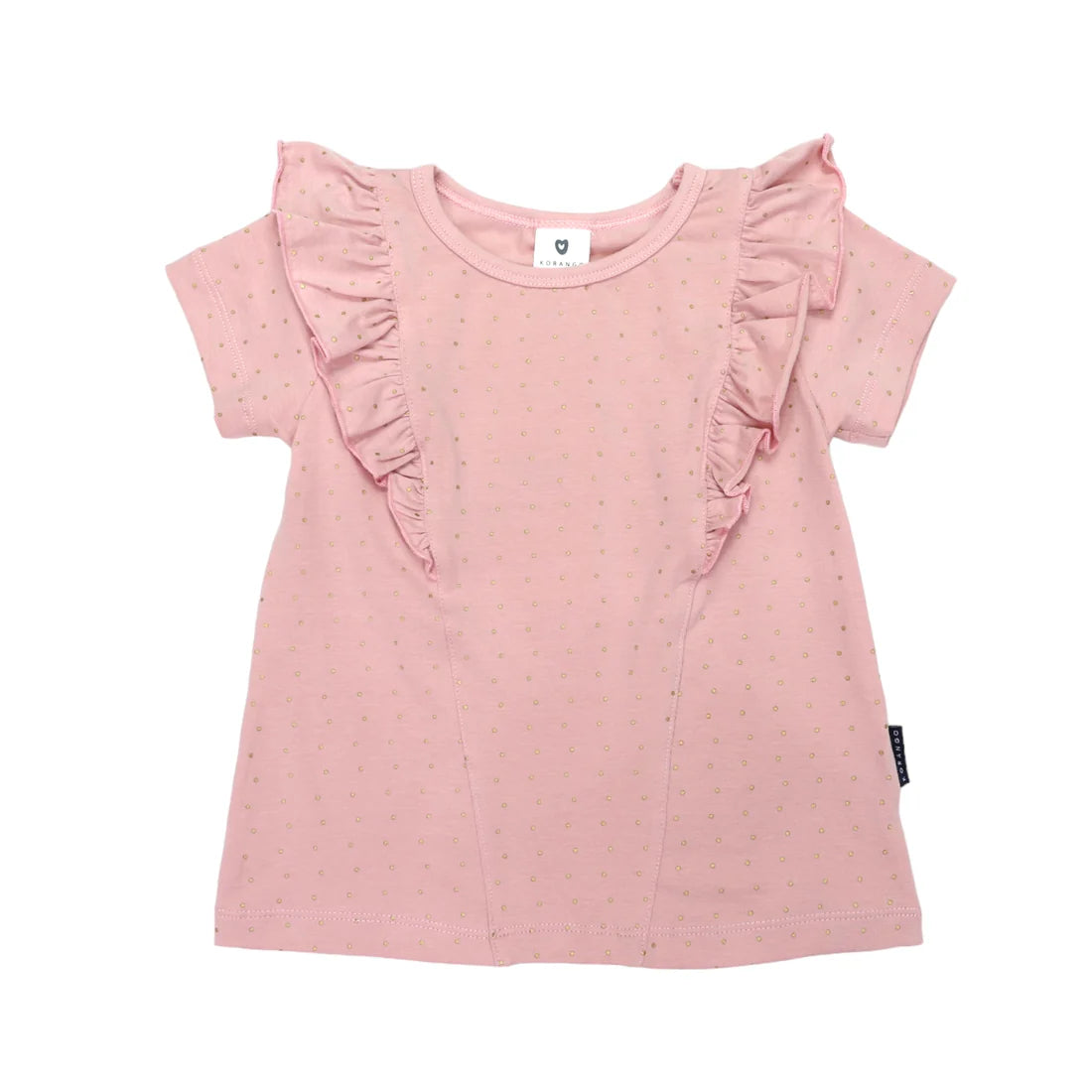 Korango - Spot of Gold Frill Top Pink