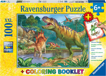 Ravensburger - World of Dinosaurs & Booklet 100pc XXL  RB 13 695 7