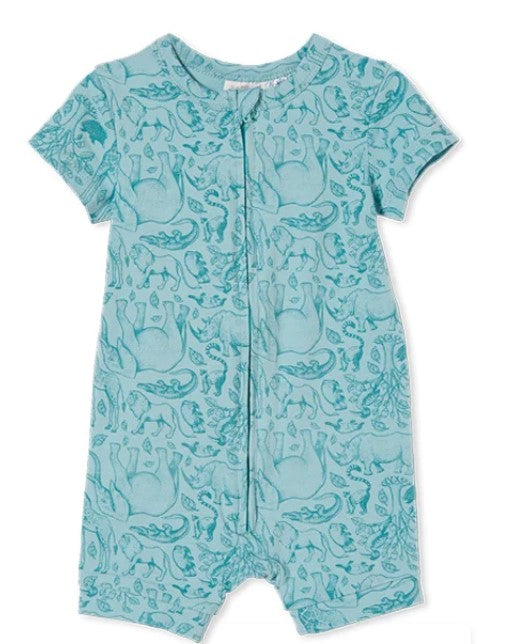 Milky- Safari Zip Romper