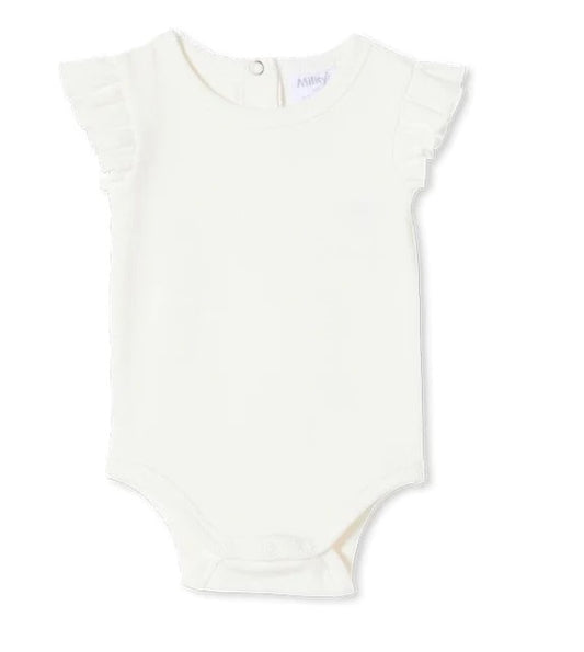 Milky- White Rib Bubbysuit