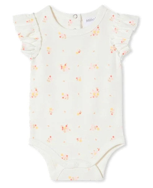 Milky - Posy Rib Bubbysuit