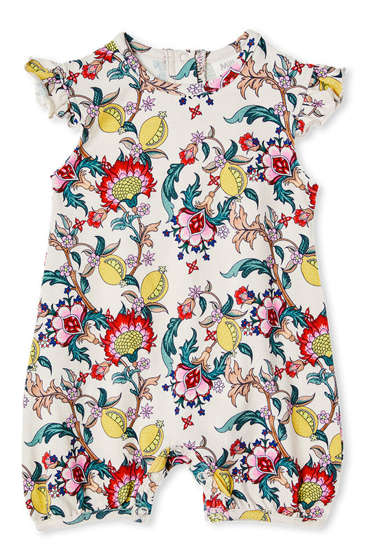 Milky- Citrus Floral Romper