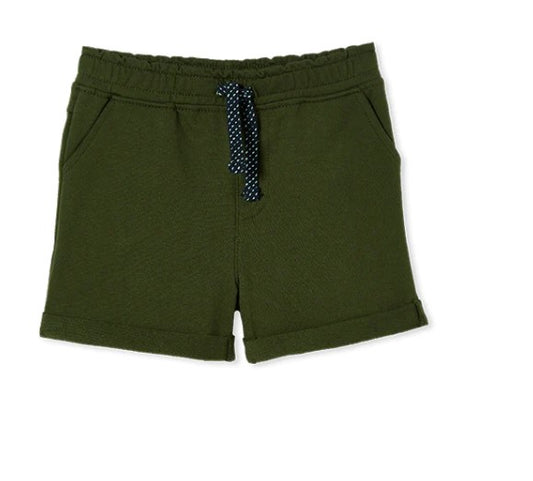 Milky- Hunter Green Fleece Short