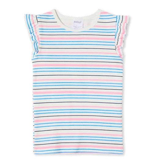 Milky- Stripe Rib Tee