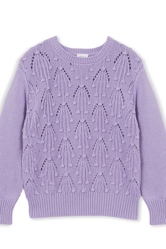 Milky Lilac Detailed Knit Jumper