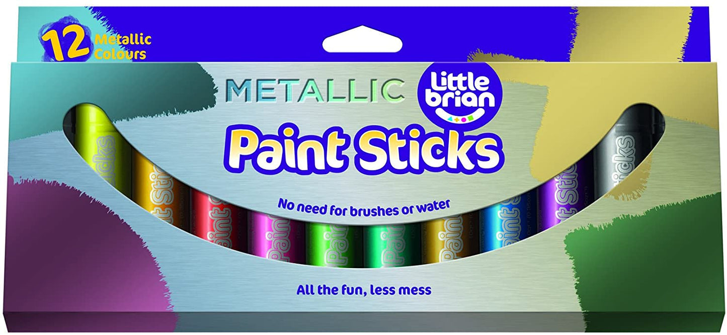 Little Brian Paint Sticks - Metallic 12PK