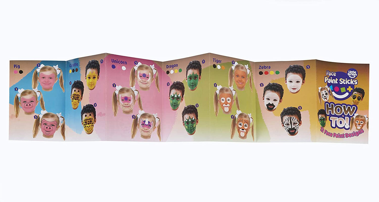 Little Brian Face Paint Sticks -  Classic 6 PK