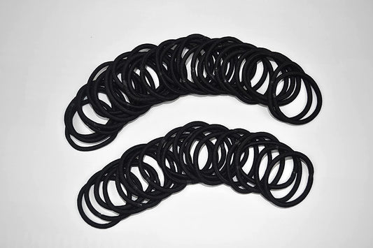 Just 4 You Elastic Hair Ties 6mm- Black 8pk