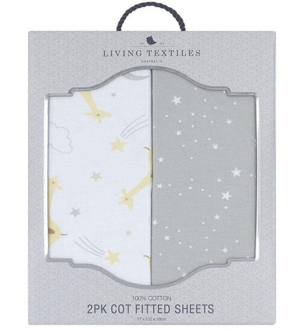 Living Textiles - 2pk Jersey Cot Fitted Sheets