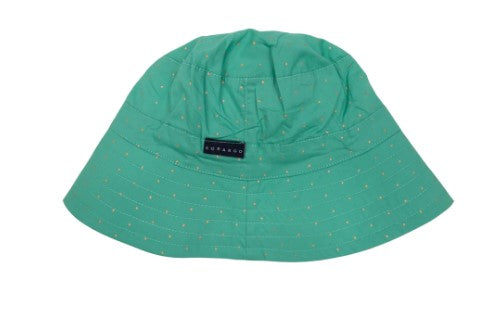 Korango- Gold Spot Cotton Poplin Sun Hat Green