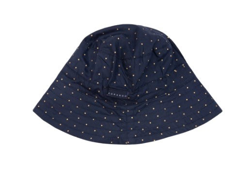 Korango- Gold Spot Cotton Poplin Sun Hat Navy