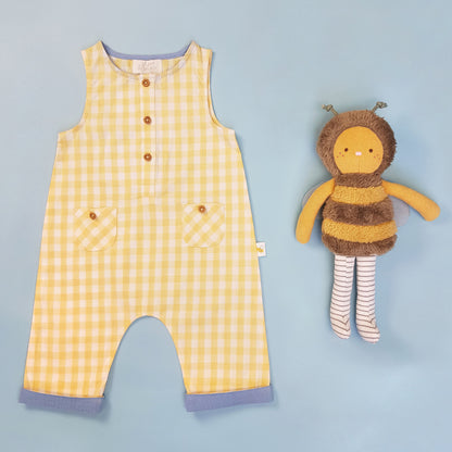 Yellow Gingham Dungaree