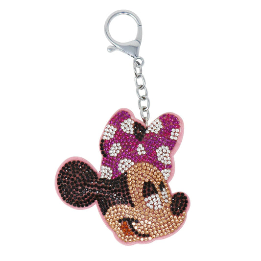 Pink Poppy - Disney Minnie Mouse Rhinestone Key Ring