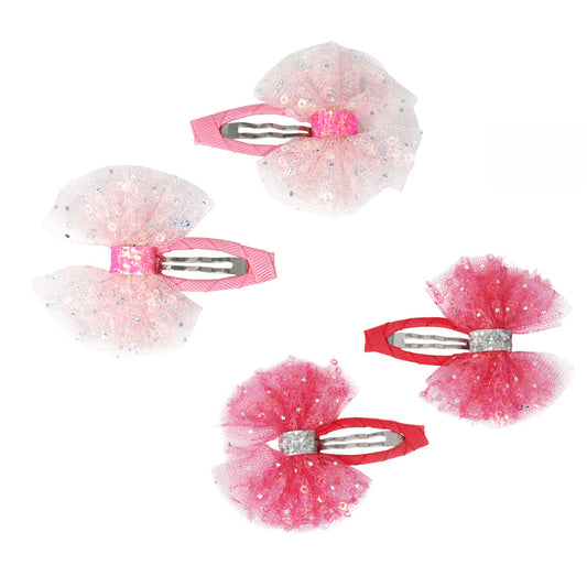 Pink Poppy- Moonlight Ballet Hair Clips