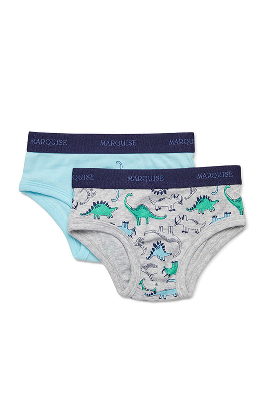 Marquise- Blue/ Print Undies Dinosaurs- Size 8/10