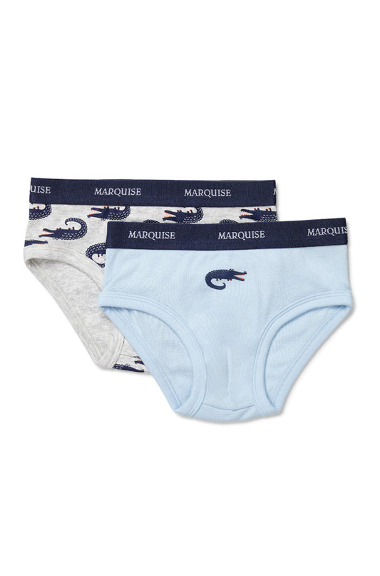 Marquise- Blue/ Grey Undies Crocodiles