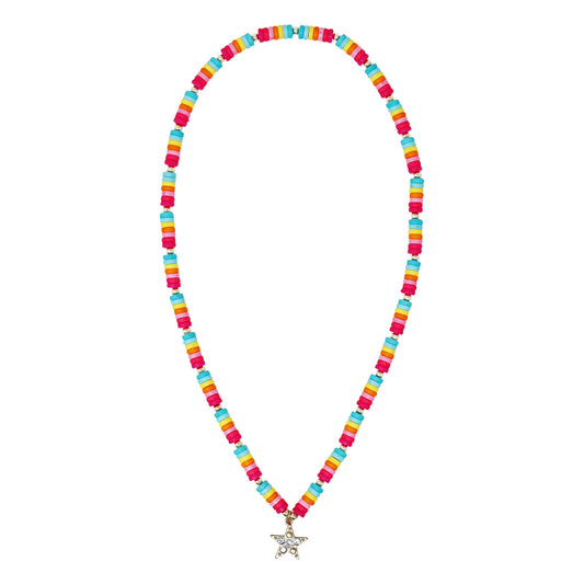 Pink Poppy - Rainbow Star Sparkle Necklace