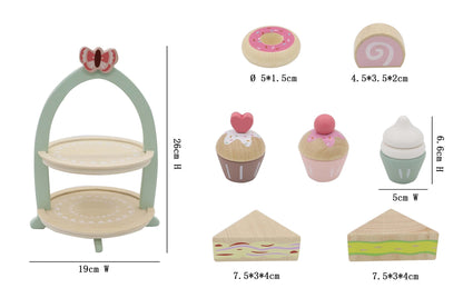 Kaper Kidz- Wooden High Tea Stand Playset