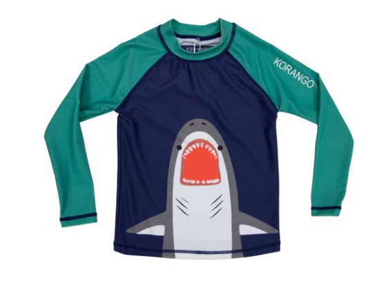 Korango - Swimwear Shark Rash Vest Green