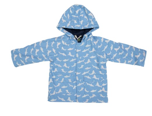 Korango- Shark Colour Change Raincoat Blue