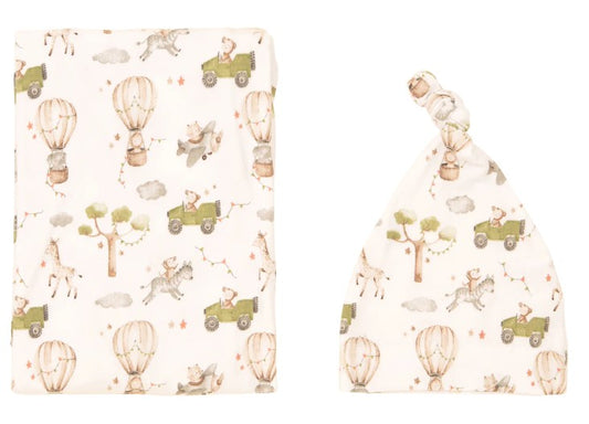 All4Ella - Jersey Swaddle & Beanie Set