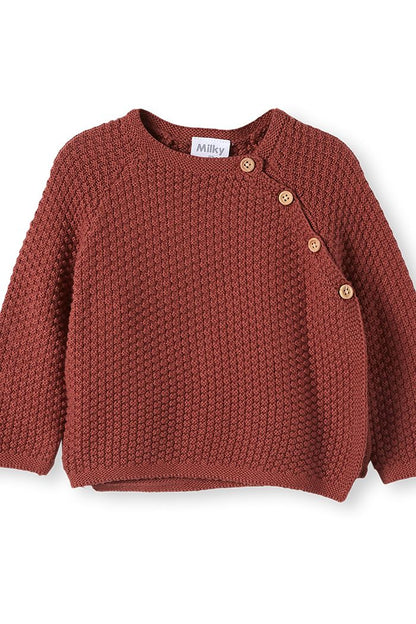 Milky - Baby Knit Jacket - Spice