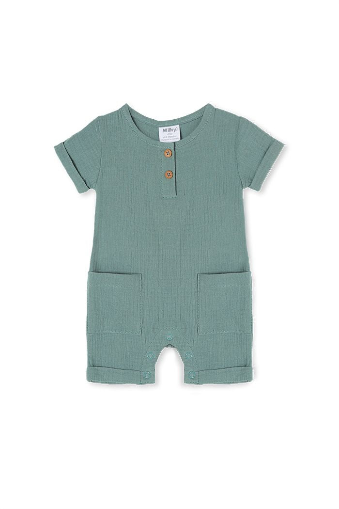 Milky - Cotton Romper - Pistachio