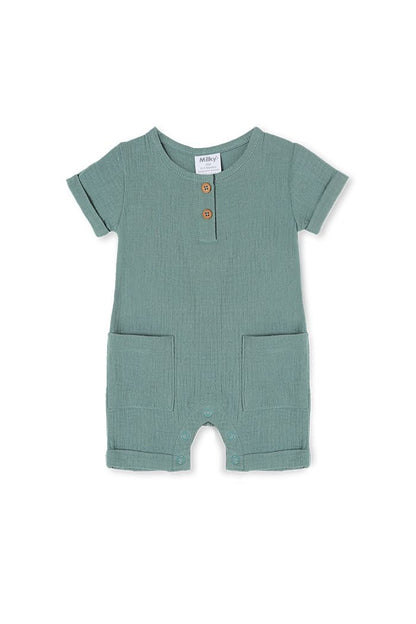 Milky - Cotton Romper - Pistachio