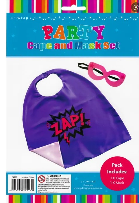 Superhero Mask and Cape Set