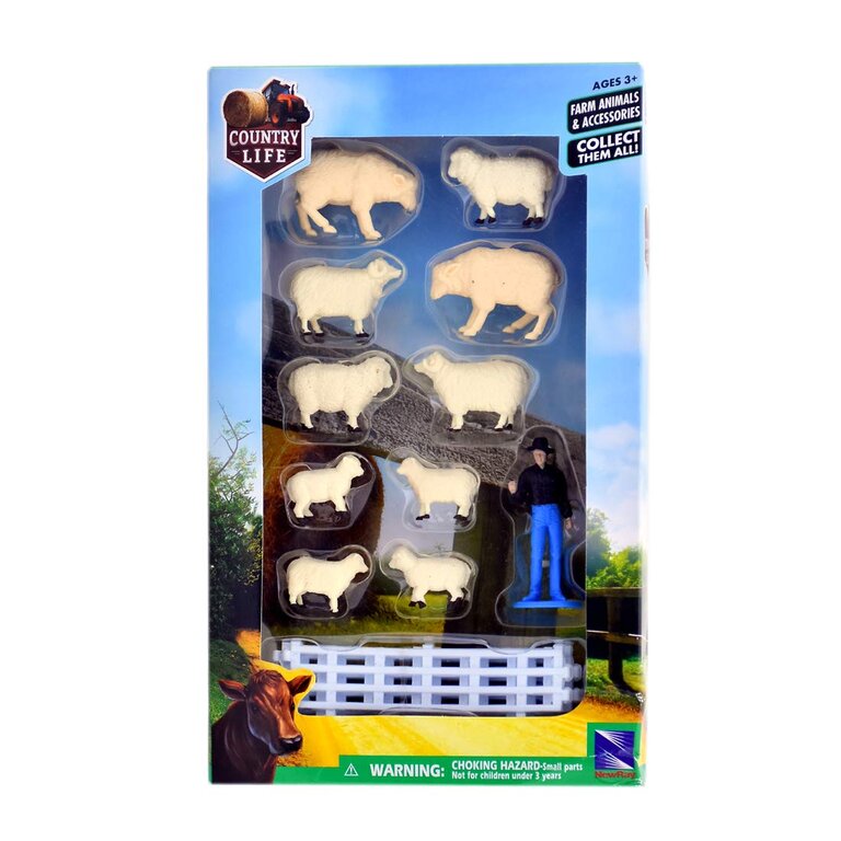 NewRay- Farmyard Animals Play Set Assorted