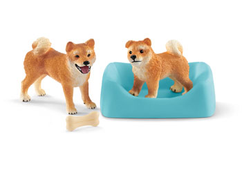 Schleich - Farm World Shiba Inu Mother & Puppy SC42479